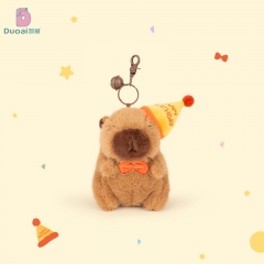 12cm 2 Styles Capybara Cartoon Anime Plush Toy Keychain