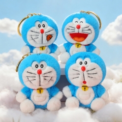10cm 4 Styles Doraemon Cartoon Anime Plush Toy Keychain