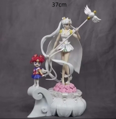 37cm Pretty Soldier Sailor Moon ChibiChibi Cartoon Anime PVC Figure Toy