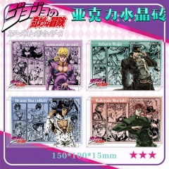 8 Styles JoJo's Bizarre Adventure Cartoon Anime Acrylic Card Brick