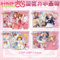 6 Styles Card Captor Sakura Cartoon Anime Acrylic Card Brick