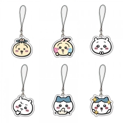 6 Styles Chiikawa Cartoon Anime Acrylic Phone Strap
