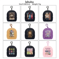 labubu 动漫多彩迷你毛绒小书包零钱包