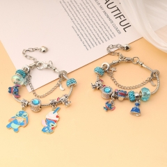 2 Styles Lilo & Stitch Cartoon DIY Anime Alloy Bracelets
