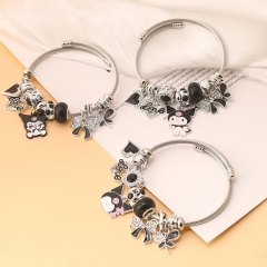 3 Styles Sanrio Kuromi Cartoon DIY Anime Alloy Bracelets