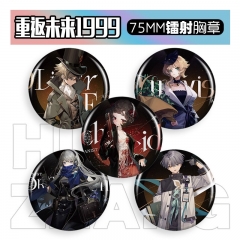 58-75mm 10 Styles Reverse:1999 Cartoon Pin Anime Tinplate Brooch