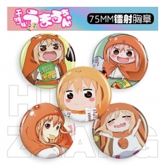 30 Styles 58-75mm Himouto! Umaru-chan Cartoon Pin Anime Tinplate Brooch
