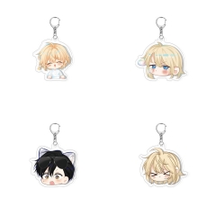 6 Styles Mermaid fall Cartoon Anime Acrylic Keychain