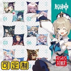 45*45cm桃皮绒 原神谷子动漫抱枕正方形一件代发(不含枕芯)