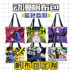 10 Styles Blue Lock Cartoon Anime Canvas Handbag Bag