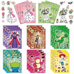 8张玩具总动员toy story卡通拼图贴纸儿童手账本DIY益智防水贴画