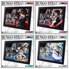 4 Styles Bungo Stray Dogs Cartoon Anime Paper Painting With a Frame