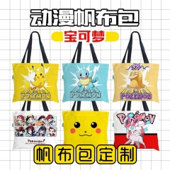 31 Styles Pokemon Cartoon Anime Canvas Handbag Bag