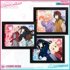 3 Styles Lycoris Recoil Cartoon Anime Paper Painting With a Frame