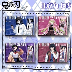 12*8cm 46 Styles Demon Slayer: Kimetsu no Yaiba Cartoon Anime Acrylic Card Brick
