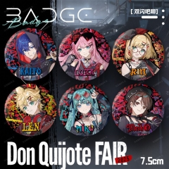 12 Styles Hatsune Miku Cartoon Pin Anime Card/Brooch