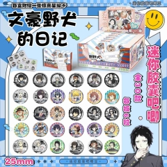25MM 30PCS/SET Bungo Stray Dogs Cartoon Surprise Blind Box Pin Anime Tinplate Brooch
