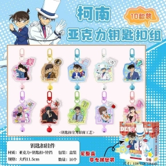 14*12.5*3cm 10PCS/SET Detective Conan Cartoon Anime Acrylic Keychain