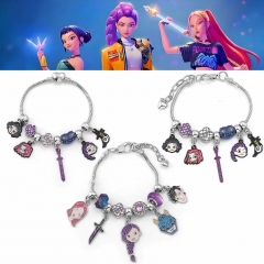 6 Styles K-Pop: Demon Hunters Cartoon Anime Alloy Bracelets