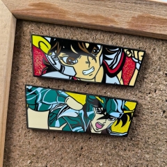 圣斗士星矢金属磁吸徽章 紫龙星矢书包装饰胸针pins
