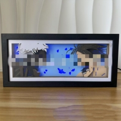 黑框RGB遥控款 铠之巨人进击的巨人木质动漫纸雕灯小夜灯灯光画