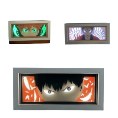 RGB遥控款 纸雕灯 排球少年日向翔阳影山飞雄动漫木质纸雕灯桌面摆件剪纸灯相框灯