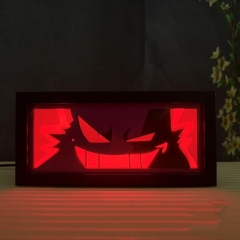 RGB遥控款 纸雕灯 木质黑框日本动漫美国漫威纸雕灯日本手办周边摆件灯光画