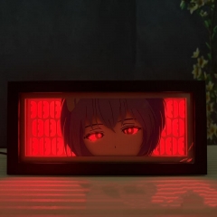 RGB遥控款 纸雕灯 木质黑框日本动漫美国漫威纸雕灯日本手办周边摆件灯光画