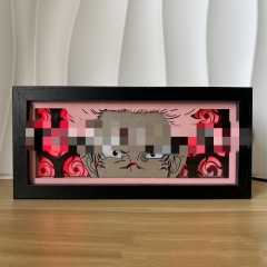 RGB遥控款 黑框动漫全系列木质wood纸雕灯日漫Anime相框灯lightbox托管批发