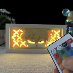 16色遥控款【USB+电池仓+触摸 】 动漫纸雕灯二次元动漫手办周边书桌卧室创意摆件礼品氛围感小夜灯