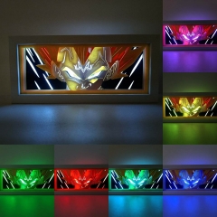 RGB款 动漫纸雕灯海贼王七龙珠贝吉塔悟空悟饭相框灯日漫卧室房间小夜灯