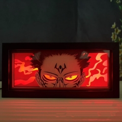 RGB遥控款 纸雕灯 木质黑框日本动漫美国漫威纸雕灯日本手办周边摆件灯光画