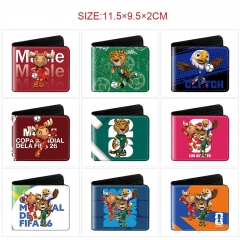 20 Styles FIFA World Cup official mascots Cartoon Purse Anime Shorts Wallet