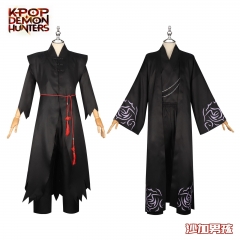 猎魔男团K-POP沙加男孩秦宇cos男团贝比黑色打歌服cosplay套装