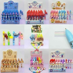 36个）外贸新款网红卡通文具挂饰吊饰挂件笔多色六色笔手账笔学生礼物品