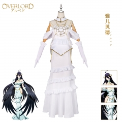 Overlord不死者 雅儿贝德cosplay恶魔白色连衣裙动漫服裝