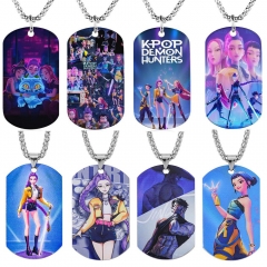 14 Styles K-Pop: Demon Hunters Cartoon Anime Stainless Steel Necklace
