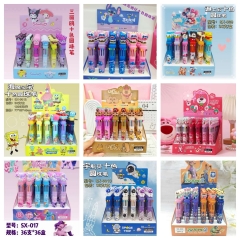 36个）新款疯狂动物城10十色笔多色笔可爱卡通按动圆珠笔学生手账笔礼物