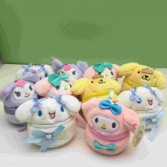 10CM/10个 美乐蒂系列毛绒公仔零钱包耳机收纳包包玩偶包