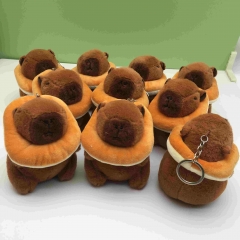 12CM 10pcs/set Capybara Cartoon Anime Plush Toy Pendant
