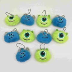 6CM 10pcs/set Monsters University Cartoon Anime Plush Toy Keychain