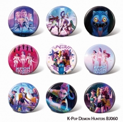 6PCS/SET 58MM K-Pop: Demon Hunters Cartoon Pin Anime Tinplate Brooch