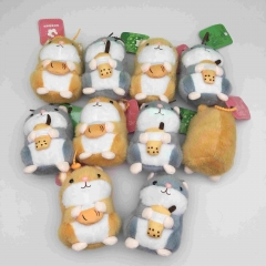 14CM 10pcs/set Hamster Cartoon Anime Plush Toy Keychain
