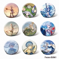 3 Styles 6PCS/SET 58MM Frieren: Beyond Journey's End Cartoon Pin Anime Tinplate Brooch