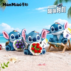 正版星际宝贝史迪奇手捧花车钥匙扣毛绒公仔史迪仔情侣钥匙链批发