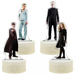 裂纹触摸16彩灯座） 哈利harry波特Potter马尔福赫敏电影周边衍生产品PET内印3D小夜灯