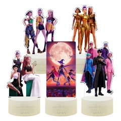 裂纹触摸16彩)K-POP猎魔女团周边跨境精雕机切割精工无缝夹层内印彩印3D小夜灯