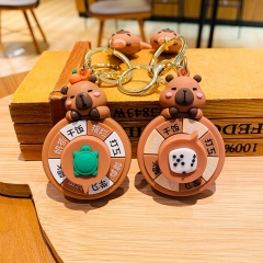 2 Styles Capybara Cartoon Anime PVC Keychain
