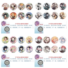 4 Styles 58mm 8PCS/SET Demon Slayer: Kimetsu no Yaiba Cartoon Pin Anime Tinplate Brooch