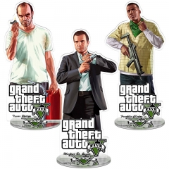 3 Styles Grand Theft Auto Cartoon Anime Acrylic Standing Plate
